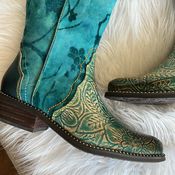 👗 Spring step L’Artise Laretilyn turquoise boot - Picture 3 of 9